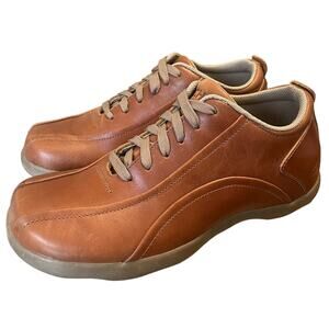Sketchers Leather Oxford Lace Up Round Toe Casual Lug Cognac Brown - Men's - 7.5